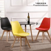 GHẾ ĂN LƯNG NHỰA NỆM PVC CHÂN GỖ DSW-P1 Ở HCM GIÁ RẺ, GHẾ ĐẸP BỀN CHO MỌI KHÔNG GIAN